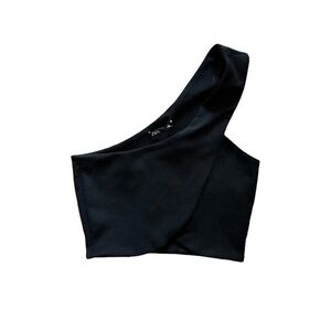 ZARA ASYMMETRICAL SLEEK ONE SHOULDER CROP TOP